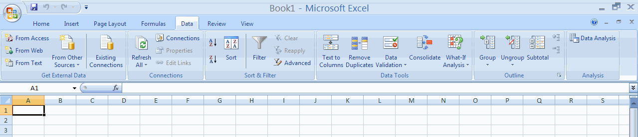 the quick analysis tool in excel 2007 is not showing up