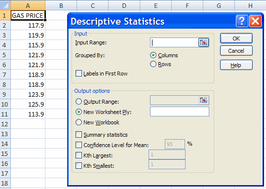 Descriptive statistics