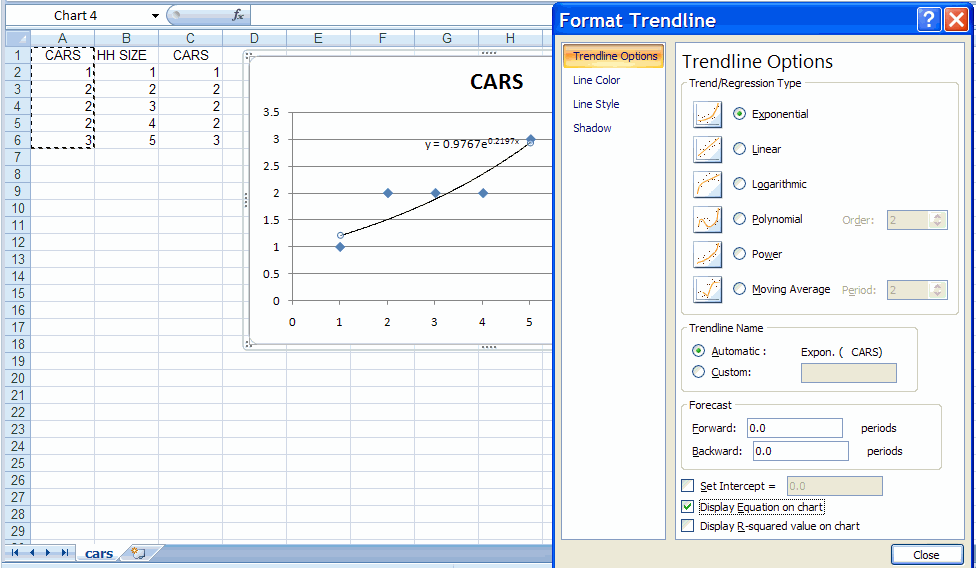 how to plot a graph in excel with two point