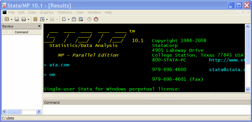 Stata GUI