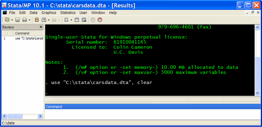 Stata file open